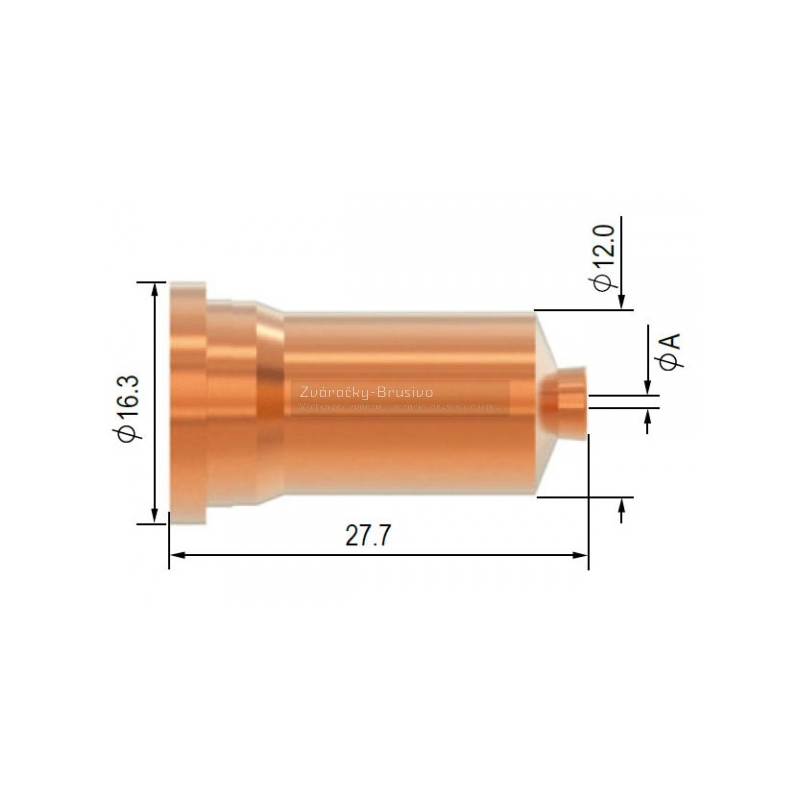 Dýza SCP 120 - Contact - dĺžka 27,7 mm