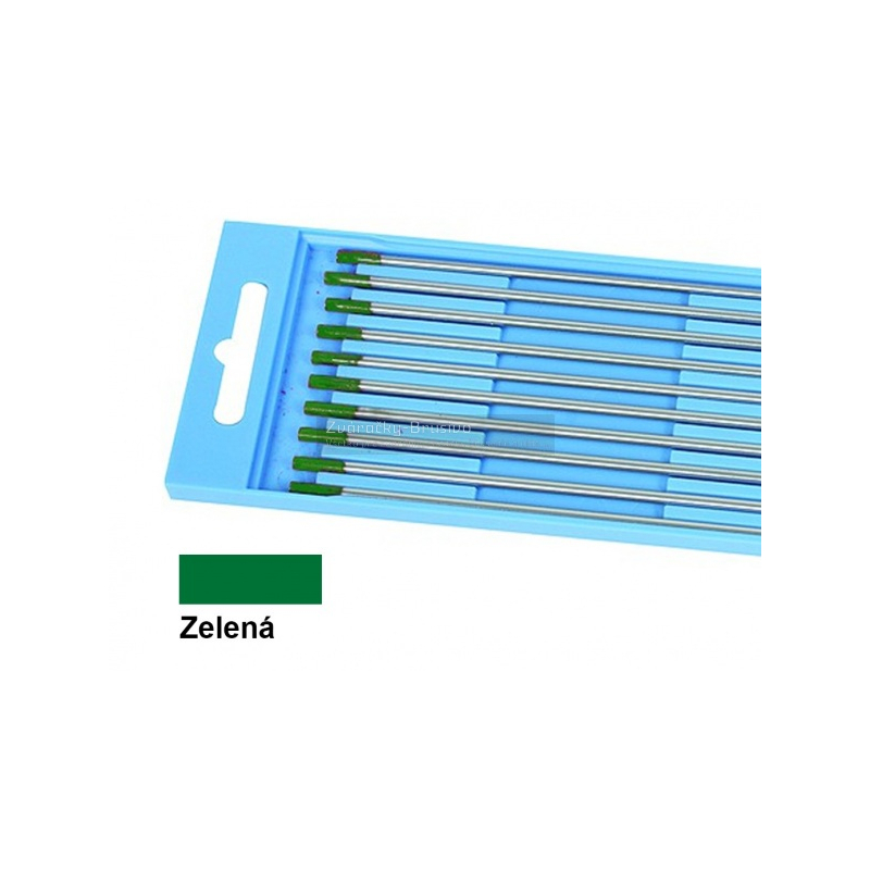 Wolfrámová elektróda WP zelená - dĺžka 175 mm